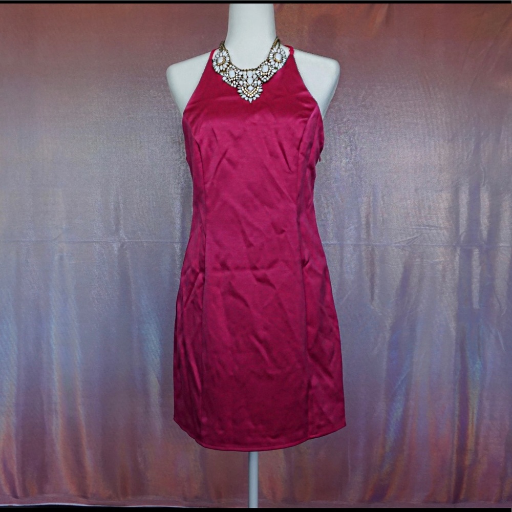 🔴SOLD🔴 💕 Silk Fuchsia Dress 💕